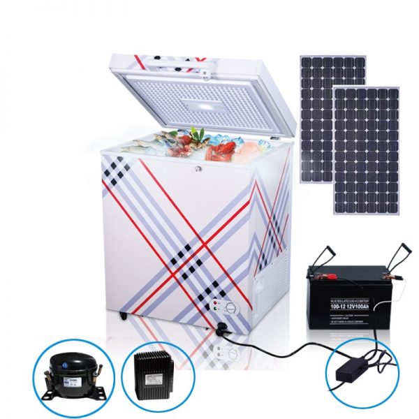 100Liters SOLAR AC/DC FREEZER with Battery and Solar Panel Combo