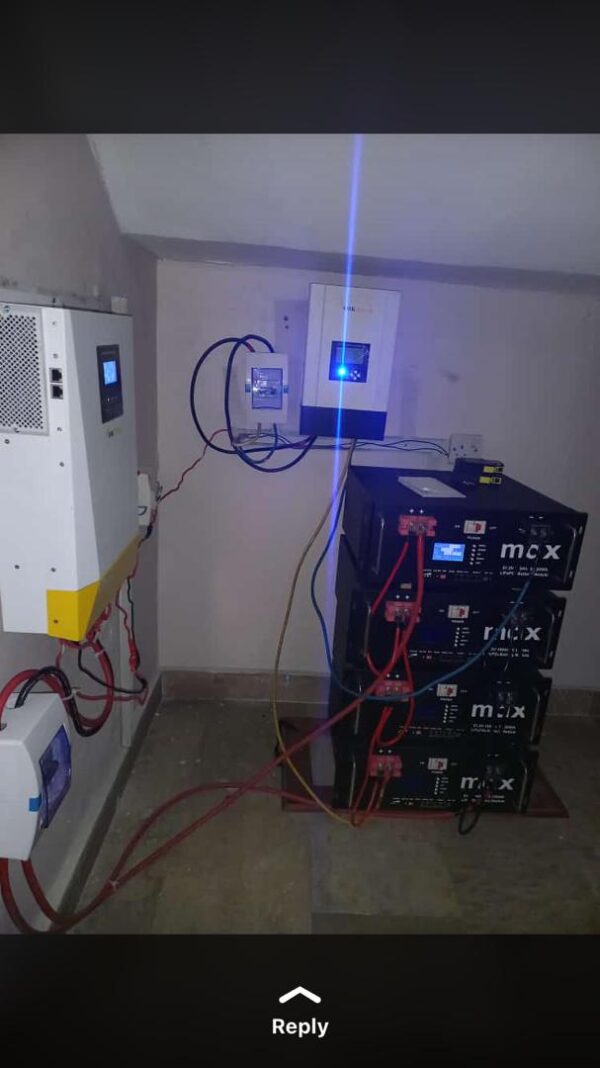 PARALLED 10KVA INVERTER WITH LITHIUM BATTERIES