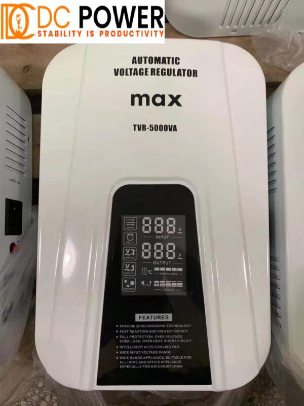 max 5kva relay stabilizer with input voltage of 90v to 280v