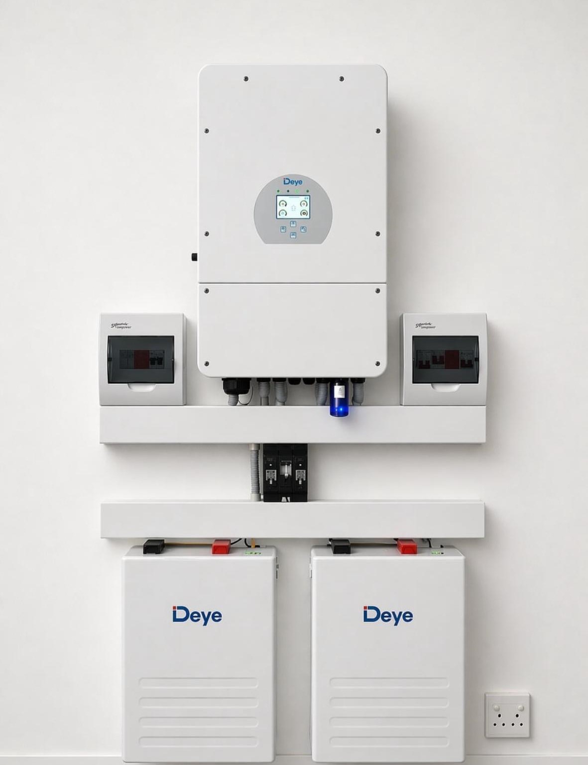 DEYE 5kW inverter with 10kWh lithium battery and 8 500W solar panels